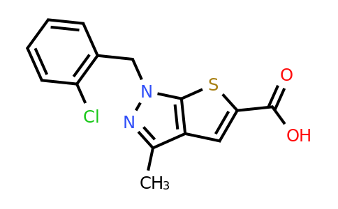CAS 565171-05-3 | 1-[(2-chlorophenyl)methyl]-3-methyl-1H-thieno[2,3-c]pyrazole-5-carboxylic acid