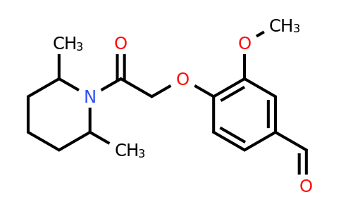 CAS 565193-48-8 | 4-[2-(2,6-dimethylpiperidin-1-yl)-2-oxoethoxy]-3-methoxybenzaldehyde