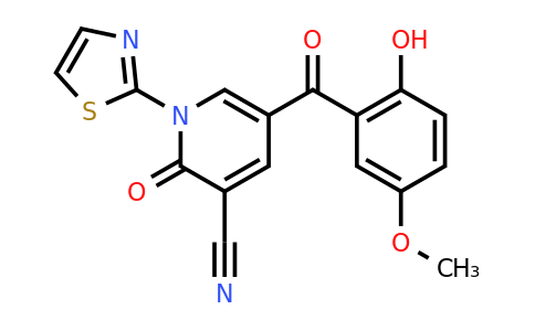 CAS 565195-66-6 | 5-(2-hydroxy-5-methoxybenzoyl)-2-oxo-1-(1,3-thiazol-2-yl)-1,2-dihydropyridine-3-carbonitrile