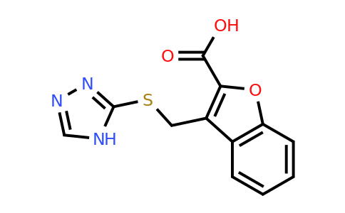 CAS 565210-75-5 | 3-[(4H-1,2,4-triazol-3-ylsulfanyl)methyl]-1-benzofuran-2-carboxylic acid