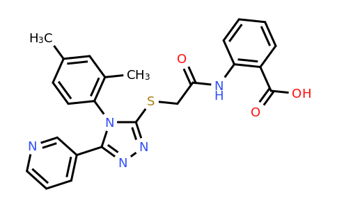 CAS 568543-91-9 | 2-(2-{[4-(2,4-dimethylphenyl)-5-(pyridin-3-yl)-4H-1,2,4-triazol-3-yl]sulfanyl}acetamido)benzoic acid
