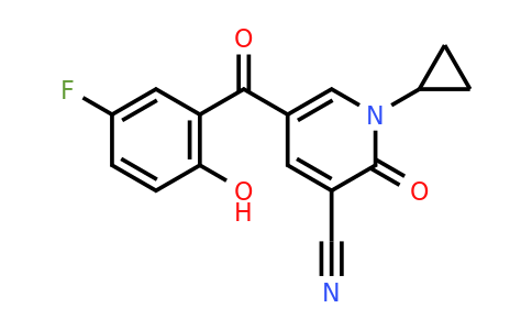 CAS 568553-93-5 | 1-cyclopropyl-5-(5-fluoro-2-hydroxybenzoyl)-2-oxo-1,2-dihydropyridine-3-carbonitrile