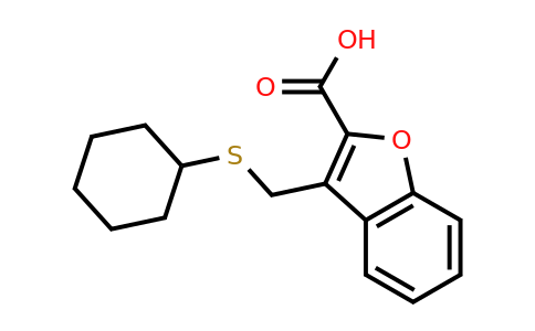CAS 568559-40-0 | 3-[(cyclohexylsulfanyl)methyl]-1-benzofuran-2-carboxylic acid