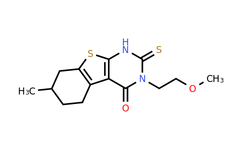 CAS 571149-46-7 | 4-(2-methoxyethyl)-11-methyl-5-sulfanyl-8-thia-4,6-diazatricyclo[7.4.0.0,2,7]trideca-1(9),2(7),5-trien-3-one