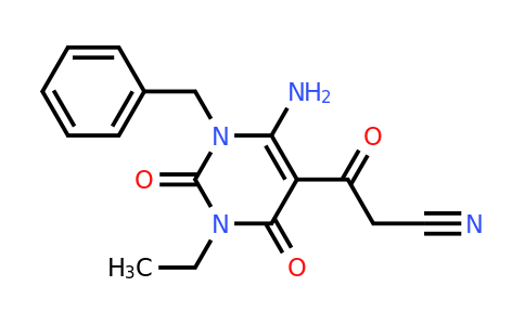 CAS 571149-75-2 | 3-(6-amino-1-benzyl-3-ethyl-2,4-dioxo-1,2,3,4-tetrahydropyrimidin-5-yl)-3-oxopropanenitrile