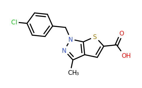 CAS 571150-67-9 | 1-[(4-chlorophenyl)methyl]-3-methyl-1H-thieno[2,3-c]pyrazole-5-carboxylic acid