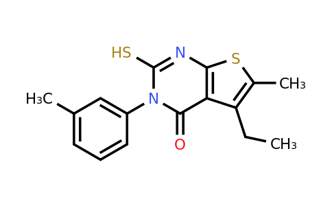 CAS 571155-93-6 | 5-ethyl-6-methyl-3-(3-methylphenyl)-2-sulfanyl-3H,4H-thieno[2,3-d]pyrimidin-4-one