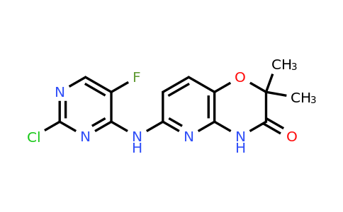 CAS 575484-83-2 | 6-((2-Chloro-5-fluoropyrimidin-4-yl)amino)-2,2-dimethyl-2H-pyrido[3,2-b][1,4]oxazin-3(4H)-one