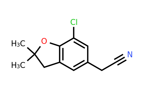 CAS 57899-19-1 | 2-(7-Chloro-2,2-dimethyl-2,3-dihydro-1-benzofuran-5-yl)acetonitrile
