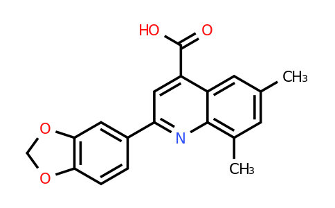 CAS 588674-04-8 | 2-(Benzo[d][1,3]dioxol-5-yl)-6,8-dimethylquinoline-4-carboxylic acid
