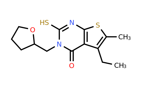 CAS 588676-66-8 | 5-ethyl-6-methyl-3-[(oxolan-2-yl)methyl]-2-sulfanyl-3H,4H-thieno[2,3-d]pyrimidin-4-one