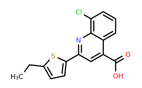 CAS 588677-30-9 | 8-Chloro-2-(5-ethylthiophen-2-yl)quinoline-4-carboxylic acid