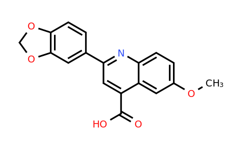 CAS 588680-04-0 | 2-(Benzo[d][1,3]dioxol-5-yl)-6-methoxyquinoline-4-carboxylic acid