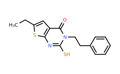 CAS 588682-60-4 | 6-ethyl-3-(2-phenylethyl)-2-sulfanyl-3H,4H-thieno[2,3-d]pyrimidin-4-one