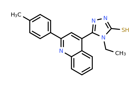 CAS 588687-17-6 | 4-ethyl-5-[2-(4-methylphenyl)quinolin-4-yl]-4H-1,2,4-triazole-3-thiol