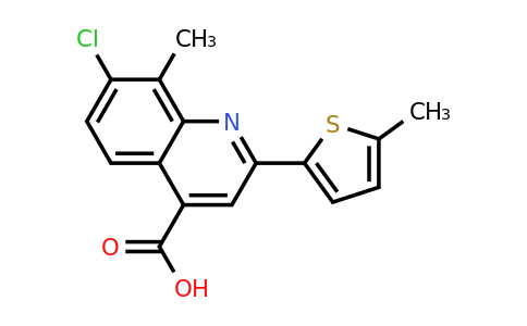 CAS 588696-20-2 | 7-Chloro-8-methyl-2-(5-methylthiophen-2-yl)quinoline-4-carboxylic acid