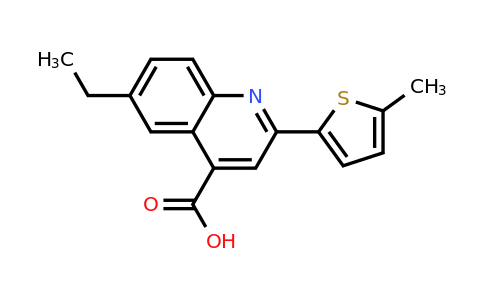 CAS 588711-29-9 | 6-Ethyl-2-(5-methylthiophen-2-yl)quinoline-4-carboxylic acid