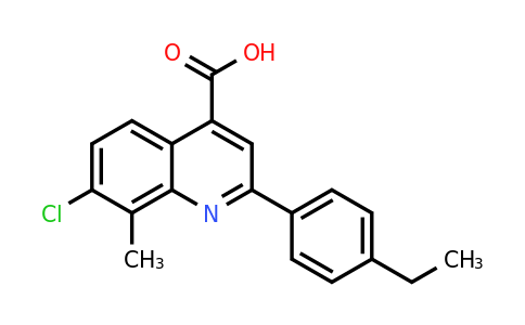 CAS 588711-30-2 | 7-Chloro-2-(4-ethylphenyl)-8-methylquinoline-4-carboxylic acid