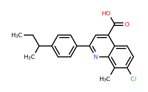 CAS 590350-41-7 | 2-(4-(sec-Butyl)phenyl)-7-chloro-8-methylquinoline-4-carboxylic acid