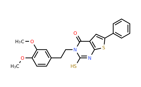 CAS 590352-93-5 | 3-[2-(3,4-dimethoxyphenyl)ethyl]-6-phenyl-2-sulfanyl-3H,4H-thieno[2,3-d]pyrimidin-4-one