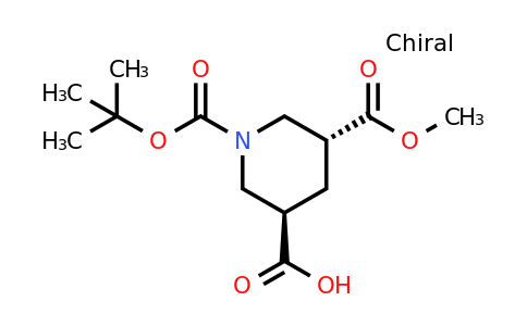 CAS 595555-74-1 | (3R,5R)-1-[(tert-butoxy)carbonyl]-5-(methoxycarbonyl)piperidine-3-carboxylic acid