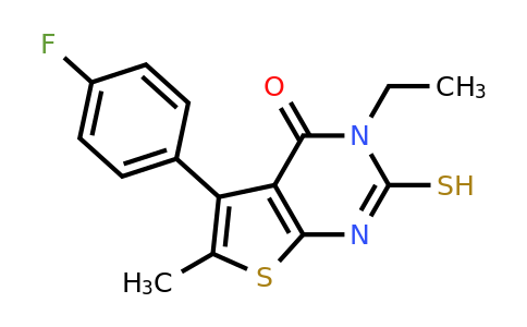 CAS 610275-51-9 | 3-ethyl-5-(4-fluorophenyl)-6-methyl-2-sulfanyl-3H,4H-thieno[2,3-d]pyrimidin-4-one