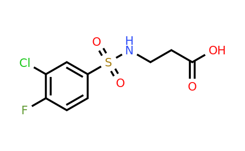 CAS 613657-34-4 | 3-(3-chloro-4-fluorobenzenesulfonamido)propanoic acid
