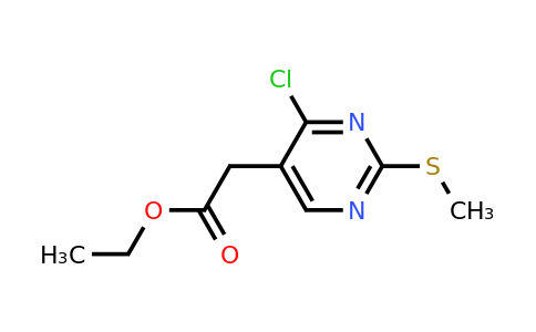 CAS 61727-34-2 | Ethyl 2-(4-chloro-2-(methylthio)pyrimidin-5-yl)acetate