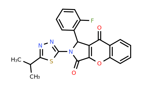 CAS 620589-62-0 | 1-(2-Fluorophenyl)-2-[5-(propan-2-yl)-1,3,4-thiadiazol-2-yl]-1H,2H,3H,9H-chromeno[2,3-c]pyrrole-3,9-dione
