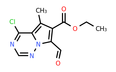 CAS 623155-22-6 | Ethyl 4-chloro-7-formyl-5-methylpyrrolo[2,1-F][1,2,4]triazine-6-carboxylate