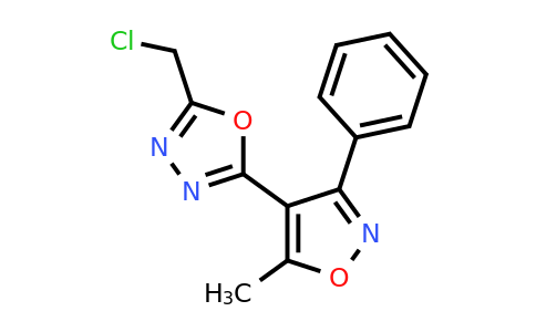 CAS 63002-59-5 | 2-(chloromethyl)-5-(5-methyl-3-phenyl-1,2-oxazol-4-yl)-1,3,4-oxadiazole
