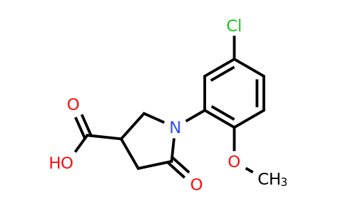 CAS 63675-21-8 | 1-(5-chloro-2-methoxyphenyl)-5-oxopyrrolidine-3-carboxylic acid