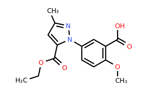 CAS 637318-31-1 | 5-(5-(Ethoxycarbonyl)-3-methyl-1H-pyrazol-1-YL)-2-methoxybenzoic acid