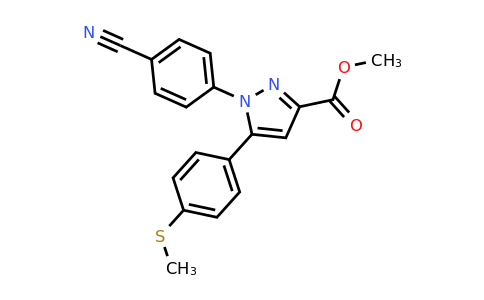 CAS 640727-98-6 | Methyl 1-(4-cyano-phenyl)-5-(4-methylsulfanyl-phenyl)-1H-pyrazole-3-carboxylate