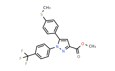 CAS 641639-55-6 | Methyl 5-(4-methylsulfanyl-phenyl)-1-(4-trifluoromethyl-phenyl)-1H-pyrazole-3-carboxylate