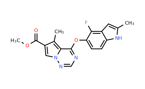 CAS 649736-29-8 | methyl 4-[(4-fluoro-2-methyl-1h-indol-5-yl)oxy]-5-methylpyrrolo[2,1-f][1,2,4]triazine-6-carboxylate