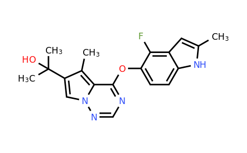 CAS 649736-30-1 | 2-{4-[(4-fluoro-2-methyl-1h-indol-5-yl)oxy]-5-methylpyrrolo[2,1-f][1,2,4]triazine-6-yl}-2-propanol