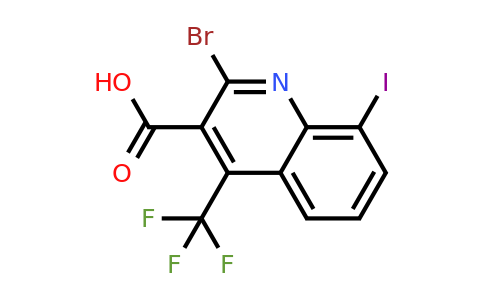 CAS 663193-45-1 | 2-Bromo-8-iodo-4-(trifluoromethyl)quinoline-3-carboxylic acid