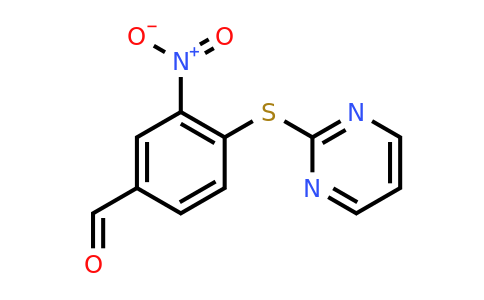 CAS 663206-26-6 | 3-nitro-4-(pyrimidin-2-ylsulfanyl)benzaldehyde