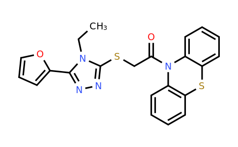 CAS 663212-40-6 | 2-{[4-ethyl-5-(furan-2-yl)-4H-1,2,4-triazol-3-yl]sulfanyl}-1-(10H-phenothiazin-10-yl)ethan-1-one