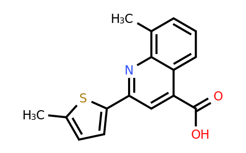 CAS 667412-63-7 | 8-Methyl-2-(5-methylthiophen-2-yl)quinoline-4-carboxylic acid