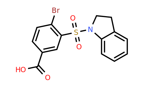 CAS 668261-32-3 | 4-bromo-3-(2,3-dihydro-1H-indole-1-sulfonyl)benzoic acid