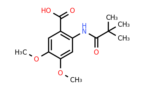 CAS 679785-24-1 | 2-(2,2-dimethylpropanamido)-4,5-dimethoxybenzoic acid