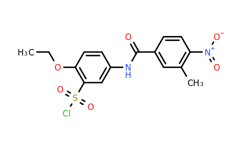 CAS 680618-07-9 | 2-Ethoxy-5-(3-methyl-4-nitro-benzoylamino)-benzenesulfonyl chloride