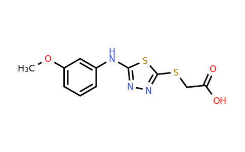 CAS 68161-40-0 | 2-({5-[(3-methoxyphenyl)amino]-1,3,4-thiadiazol-2-yl}sulfanyl)acetic acid