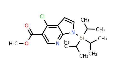 1H-Pyrrolo[2,3-B]pyridine-5-carboxylic acid, 4-chloro-1-[tris(1-methylethyl)silyl]-, methyl ester