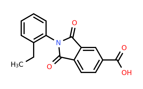 CAS 690671-26-2 | 2-(2-Ethylphenyl)-1,3-dioxoisoindoline-5-carboxylic acid