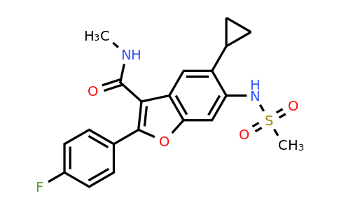 CAS 691856-35-6 | 5-cyclopropyl-2-(4-fluorophenyl)-6-methanesulfonamido-N-methyl-1-benzofuran-3-carboxamide