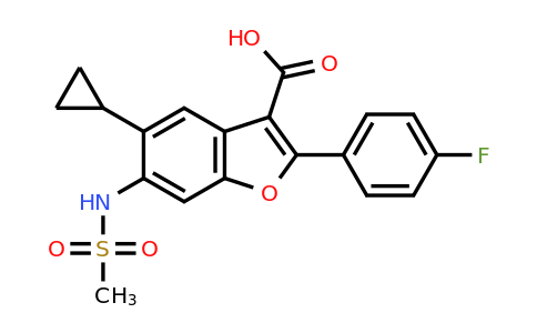 CAS 691857-54-2 | 5-cyclopropyl-2-(4-fluorophenyl)-6-methanesulfonamido-1-benzofuran-3-carboxylic acid