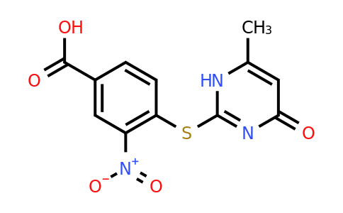 CAS 710315-25-6 | 4-[(6-Methyl-4-oxo-1,4-dihydropyrimidin-2-yl)sulfanyl]-3-nitrobenzoic acid